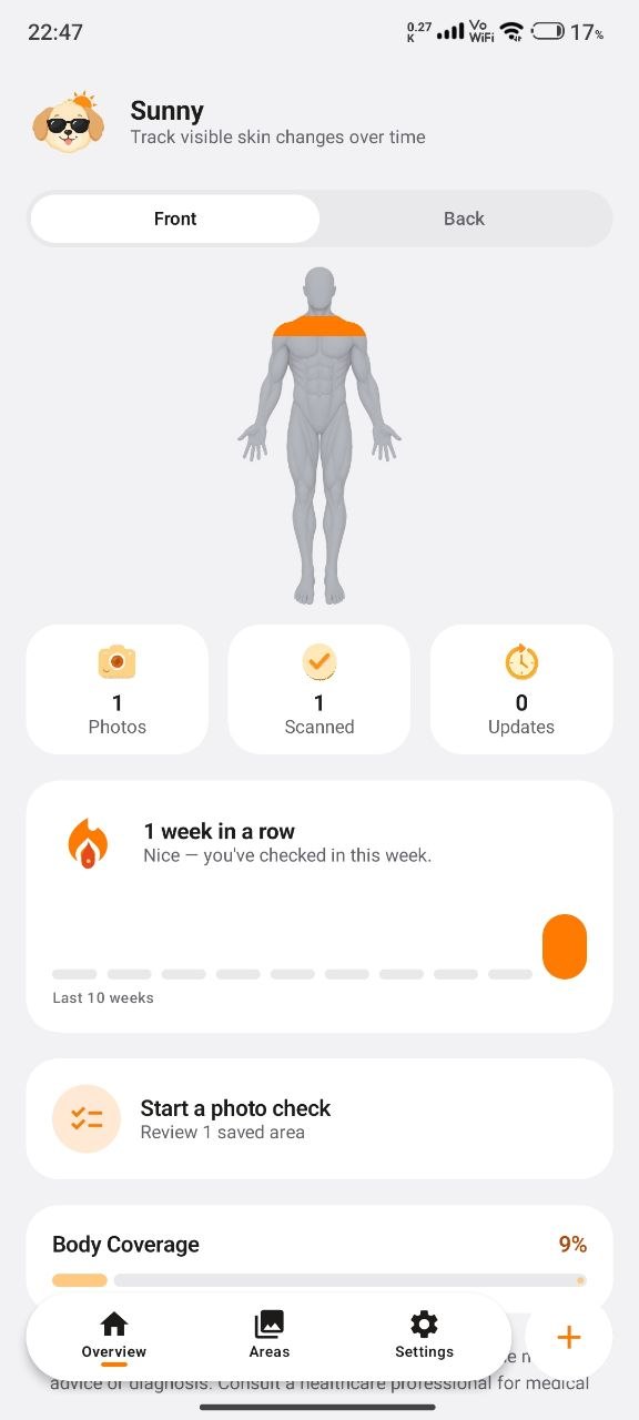 Sunny private visual journal overview