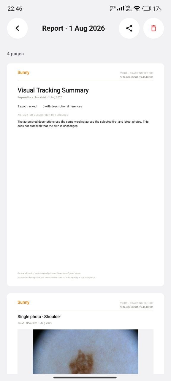 Sunny private report preview
